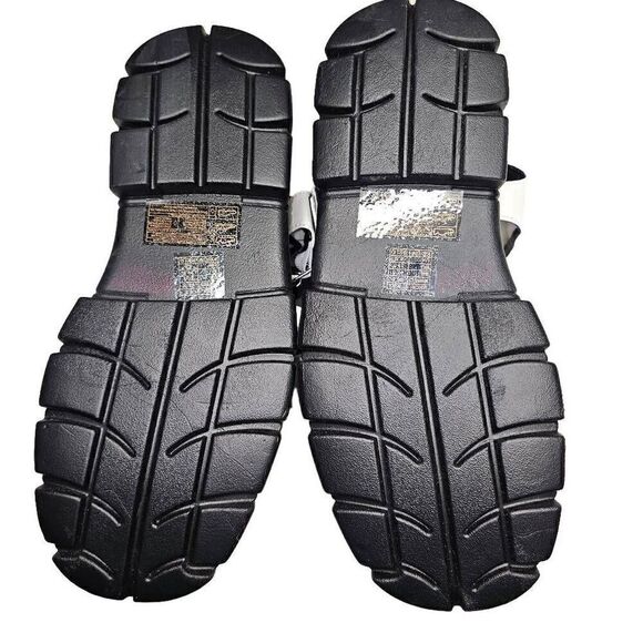 Caged Lug-Sole Sandals Faux Patent Leather Size 8.5 NEW with Tags - Picture 6 of 7